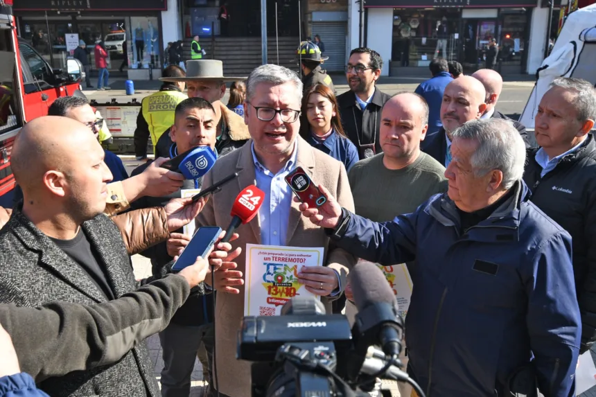 Temuco realiza con éxito primer ejercicio preparatorio de funcionarios municipales para Mega Simulacro de Terremoto 2.0