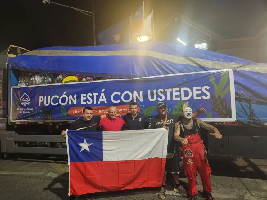 Puconinos “se pusieron” con más de 60 toneladas de ayuda para damnificados por incendios