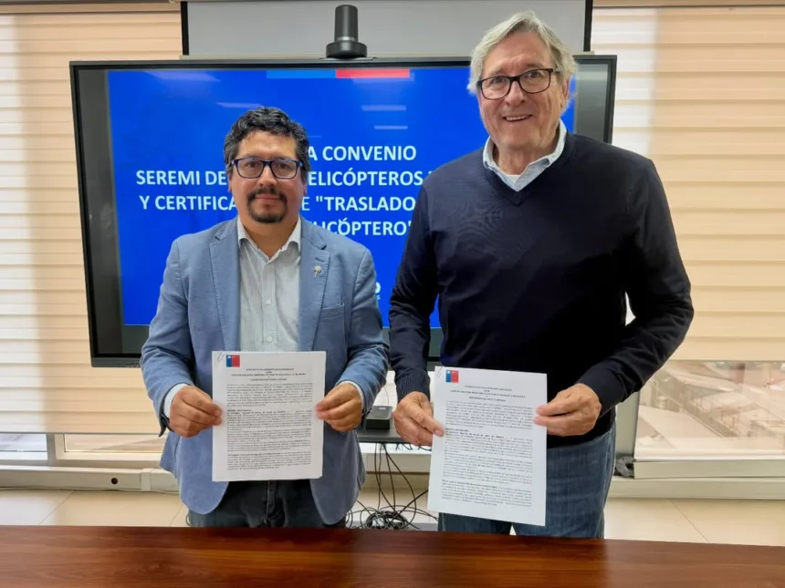 convenio - Salud (1) Inédito convenio público-privado permite contar con 48 horas de evacuación aeromédica gratuita ante situaciones de catástrofe