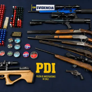 PDI incauta nueve armas y casi 300 municiones en Los Sauces: detenido era investigado por violencia intrafamiliar