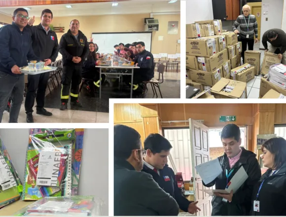Junaeb Araucanía entrega alimentación y útiles escolares a más de 200 familias afectadas por inundaciones en Angol