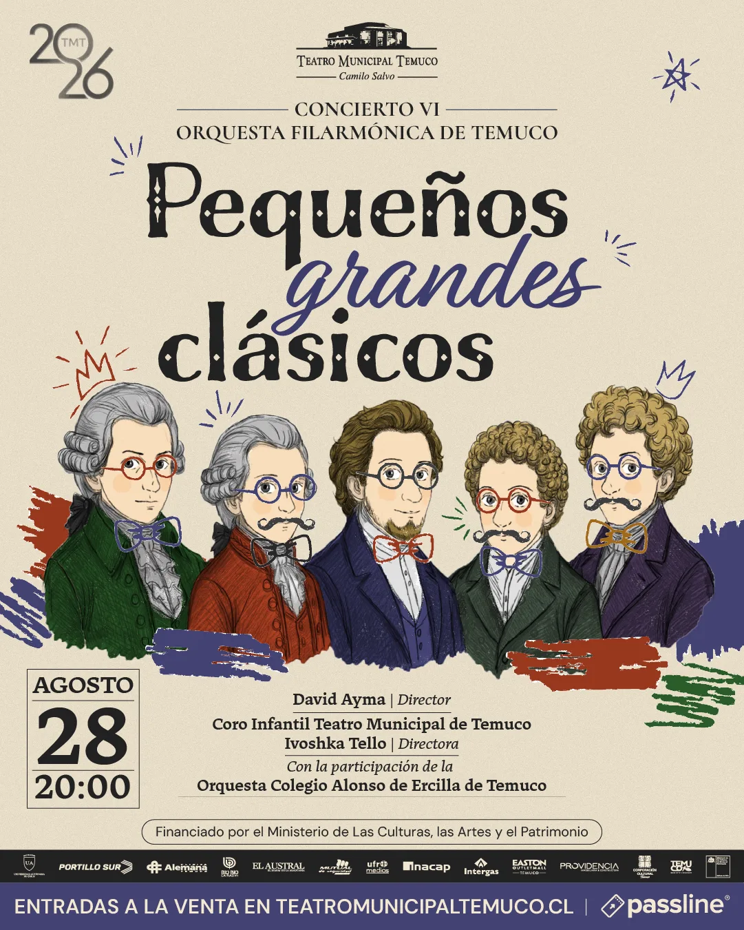 “Pequeños grandes clásicos” llega al Teatro Municipal de Temuco para despedir el Mes de la Niñez