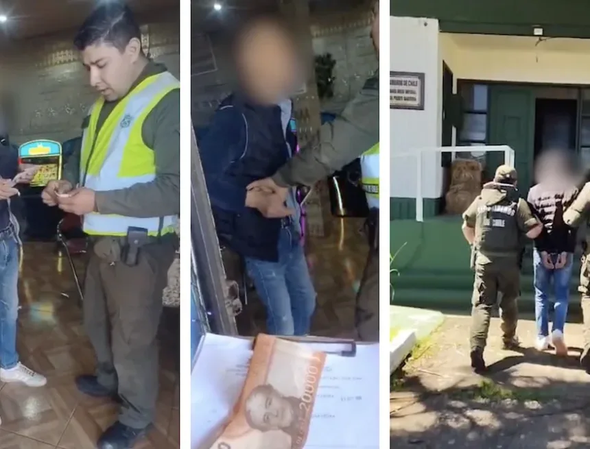 Ciudadano chino queda con arresto domiciliario total tras ofrecer $100 mil a funcionarios en Puerto Saavedra